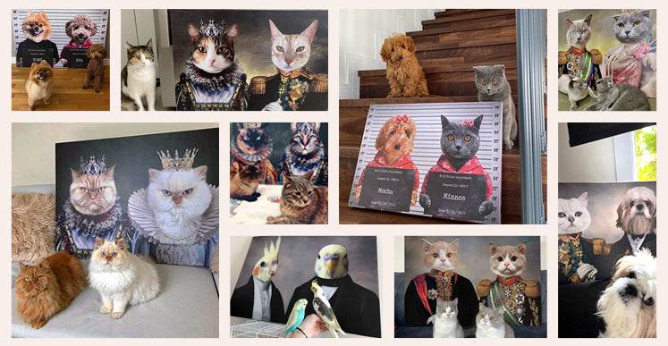 Multi Pet Portraits - Pethelangelo